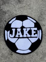 Personalized Soccer Rug,Custom Initial Rug  with name,Football Lover Player Fans Gift,2026 World Cup Gift for Soccer Players