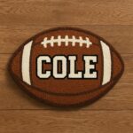 Custom Football Name Rug for Kids – Personalized Boys Football Bedroom Rug, Sports Nursery Decor, Gift for Young Football Players - Image 5