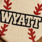 Custom Baseball Name Rug for Kids – Personalized Boys Baseball Bedroom Decor, Sports Nursery Area Rug, Gift for Young Baseball Player - Image 2