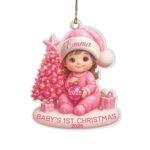 Baby’s First Christmas Ornament, Moon Acrylic Keepsake, Personalized Newborn Gift, Baby Shower Gift, Baby First Christmas Keepsake - Image 6