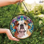 Family Suncatcher Custom Birth flower suncatcher Portrait from photo Pet memorial gift keepsake gift Custom Stained glass Christmas Ornament - Image 6