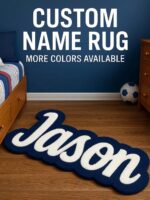 Personalized Rug with Name, Custom Tufted Nursery Rug, Handmade Logo Carpet, Kids Room Décor, Baby Shower Gift, Unique Custom Home Rug - Image 5