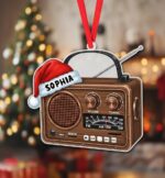 Personalized Radio Christmas Ornament | Custom Name | Flat 2D Hanging Tree Decor | Radio Lover Gift