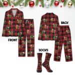 67 Christmas Pajama Outfit, Six Seven Meme Sleep Pants, Funny Holiday Loungewear, Family Festive Nightwear Set - Image 2