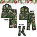 67 Christmas Pajama Outfit, Six Seven Meme Sleep Pants, Funny Holiday Loungewear, Family Festive Nightwear Set - Image 3