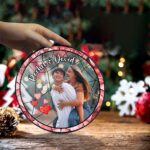 Custom Photo Stained Glass Suncatcher: Couple Portrait Window Hanging, Valentine's 2025, Anniversary Gift for Husband Wife - Image 3