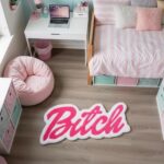 Custom Swear Word Rug, Funny Personalized Rug With Sassy Phrase, Vulgar Dorm Room Decor, Bold Gag Gift For Her, Custom Name Floor Mat - Image 2