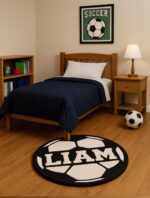 Personalized Soccer Rug,Custom Initial Rug  with name,Football Lover Player Fans Gift,2026 World Cup Gift for Soccer Players - Image 11