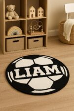 Personalized Soccer Rug,Custom Initial Rug  with name,Football Lover Player Fans Gift,2026 World Cup Gift for Soccer Players - Image 9