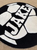 Personalized Soccer Rug,Custom Initial Rug  with name,Football Lover Player Fans Gift,2026 World Cup Gift for Soccer Players - Image 4