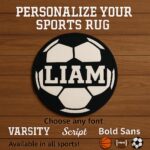 Personalized Soccer Rug,Custom Initial Rug  with name,Football Lover Player Fans Gift,2026 World Cup Gift for Soccer Players - Image 6