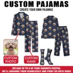 Custom Pet Photo Pajamas, Personalized Pet Sleepwear, Matching Family Outfit, Cute Pet Lover Gift, Custom Pajama Pants Set - Image 2
