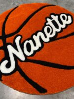 Custom Basketball Name Rug for Boys Bedroom – Personalized Round Kids Room Rug, Teen Sports Decor, Gift for Basketball Lovers - Image 4
