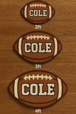 Custom Football Name Rug for Kids – Personalized Boys Football Bedroom Rug, Sports Nursery Decor, Gift for Young Football Players - Image 8