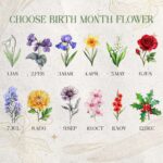 Custom Family Birth Flowers Glass Suncatcher, Custom Mother's Garden Gift, Flower Glass Art, Birth Flower Gif, Father Day Gift - Image 6