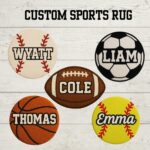 Personalized Baseball Rug with Name – Custom Round Kids Baseball Bedroom Rug, Boys Sports Room Decor, Gift for Little Slugger - Image 7