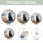 Personalized Couple Suncatcher, Personalized Window Hanging Suncatcher Stained Glass, Custom Couple Wedding Anniversary, Anniversary Gift - Image 8
