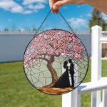 Personalized Tree of Life Glass Suncatcher, Anniversary Gift,  Custom Anniversary Gift for Couple, Wedding Window Hanging Ornament - Image 3