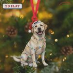 Personalized Labrador Retriever Christmas Ornament, Flat 2D Ornament, Dog Lover Gift, Christmas Ornament, Holiday Pet Gift