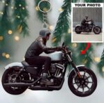 Custom Motorbike Photo Keychain, Biker Keychain, Gift for Biker, Motorcycle Lovers Gift - Image 2