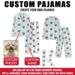Custom Pet Photo Pajamas, Personalized Pet Sleepwear, Matching Family Outfit, Cute Pet Lover Gift, Custom Pajama Pants Set - Image 2