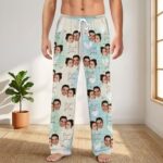 Custom Face Couple Pajamas Long and Short Set, Funny Pajamas with Photo, Personalized PJs Pants, Matching PJs Family & Couple Gift - Image 7