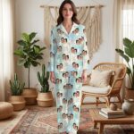 Custom Face Couple Pajamas Long and Short Set, Funny Pajamas with Photo, Personalized PJs Pants, Matching PJs Family & Couple Gift - Image 4