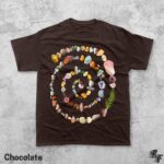 Nature Spiral Vintage 90s Graphic T-Shirt, Retro Ocean Stones Gems Tee, Y2K Boho Beach Art Shirt, Sea Life Top, Coastal Naturecore Gift - Image 4