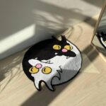Handmade Yin Yang Cat Rug: Acrylic Tufted Cartoon Carpet