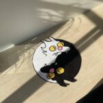 Handmade Yin Yang Cat Rug: Acrylic Tufted Cartoon Carpet - Image 2