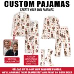 Custom Face Pajamas Long and Short Set, Funny Couple PJs with Photo, Personalized Pajamas Pants, Matching PJs Family & Couple Gift - Image 2