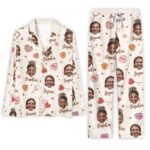 Custom Face Pajamas Long and Short Set, Funny Couple PJs with Photo, Personalized Pajamas Pants, Matching PJs Family & Couple Gift - Image 9