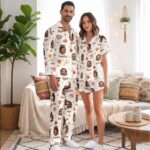 Custom Face Pajamas Long and Short Set, Funny Couple PJs with Photo, Personalized Pajamas Pants, Matching PJs Family & Couple Gift - Image 8