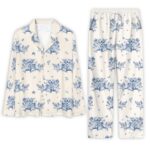Custom Dog Toile de Jouy Pajamas, Cottagecore Style PJs, Dog Print Pajama Pattern, Unique Pet Gifts for Owners - Image 9