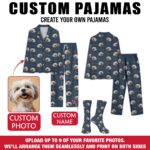 Custom Pet Photo Pajamas, Personalized Pet Sleepwear, Matching Family Outfit, Cute Pet Lover Gift, Custom Pajama Pants Set - Image 2