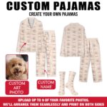 Custom Pet Photo Pajamas, Personalized Pet Sleepwear, Matching Family Outfit, Cute Pet Lover Gift, Custom Pajama Pants Set - Image 2