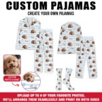 Custom Pet Photo Pajamas, Personalized Pet Face PJs, Matching Family & Couple Sleepwear, Dog Pajama Pants with Picture, Pet Gifts for Owners - Image 2