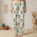 Custom Face Pajamas Long and Short Set, Personalized Couple PJs with Photo, Valentine Pajamas Pants, Matching PJs Family & Couple Gift - Image 8