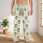 Custom Face Pajamas Long and Short Set, Personalized Couple PJs with Photo, Valentine Pajamas Pants, Matching PJs Family & Couple Gift - Image 6
