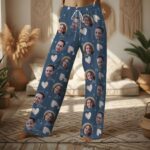 Custom Face Pajamas Long and Short Set, Personalized Couple PJs with Photo, Valentine Pajamas Pants, Matching PJs Family & Couple Gift - Image 4