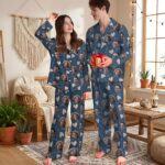 Custom Face Pajamas Long and Short Set, Personalized Couple PJs with Photo, Valentine Pajamas Pants, Matching PJs Family & Couple Gift - Image 3