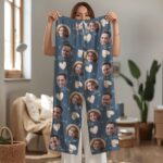 Custom Face Pajamas Long and Short Set, Personalized Couple PJs with Photo, Valentine Pajamas Pants, Matching PJs Family & Couple Gift - Image 8