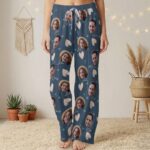 Custom Face Pajamas Long and Short Set, Personalized Couple PJs with Photo, Valentine Pajamas Pants, Matching PJs Family & Couple Gift - Image 9