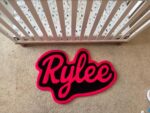 Personalized Tufted Rug Custom Name Carpet Handmade Text Rug Kids Bedroom Decor Playroom Floor Accent Unique Gift for Children Kids Room