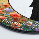 Personalized Couple Suncatcher, Personalized Window Hanging Suncatcher Stained Glass, Custom Couple Wedding Anniversary, Anniversary Gift - Image 4