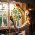 Personalized Shamrock Stained Glass Suncatcher, Custom Name Window Hanging, St. Patrick's Day Decoration, Irish Shamrock Gift - Image 5