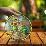 Personalized Shamrock Stained Glass Suncatcher, Custom Name Window Hanging, St. Patrick's Day Decoration, Irish Shamrock Gift - Image 4