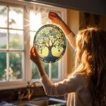 Stained Glass Family Tree Sign Suncatcher, Mother's Day Gift Glass Window Hanging Family Gift Decor, Father's Day, Grandma Gift Tree Of Life - Image 5