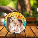 Personalized Photo Stained Glass Suncatcher, Custom Family Portrait Window Hanging, Memorial Gift, Family Keepsake - Image 3
