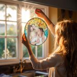 Personalized Photo Stained Glass Suncatcher, Custom Family Portrait Window Hanging, Memorial Gift, Family Keepsake - Image 5